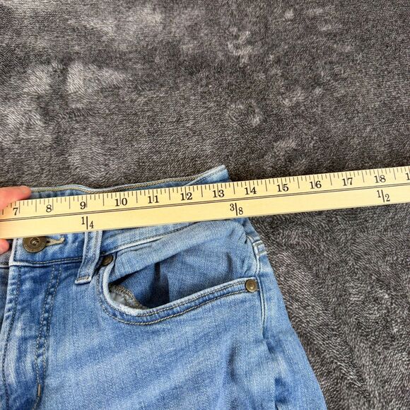 Carve Designs Cuffed Raw Hem Blue Denim Jeans Stretch Women's 4 Organic Cotton - Picture 6 of 13